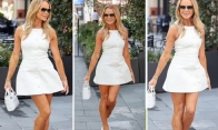 Amanda Holden, 54, stuns in white mini dress and heels