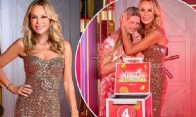 Amanda Holden looks gorgeous  in a sparkly gold jumpsuit