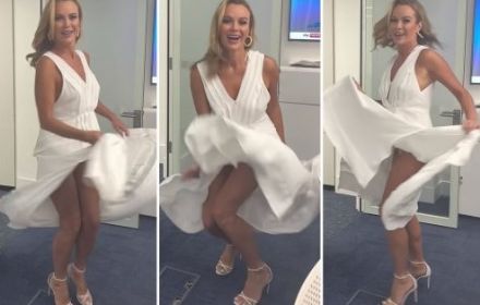Amanda Holden's Unintended Marilyn Monroe Moment: Wardrobe Malfunction in White Dress