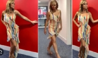 Amanda Holden Stuns in Rainbow Mini Dress