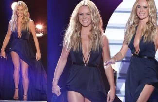 Amanda Holden Stuns in Sheer Black Lace Gown at Britain's Got Talent Semi-Final