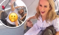 Amanda Holden Takes a Tumble and Adds Playful Twist to Heart Radio Studio Session