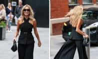 Amanda Holden Wows in Bold Palazzo Pants at Heart FM