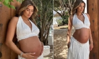 Arabella Chi Flaunts Baby Bump in Ibiza Before Due Date