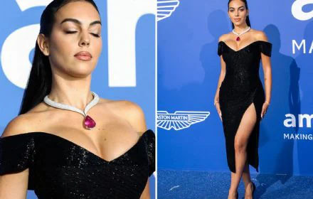Georgina Rodriguez Shines in £1 Million Chopard Necklace at Cannes Film Festival