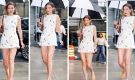 Gigi Hadid's Wows in Super Short Dress at Havaianas Party