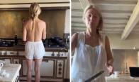 Oscar winner Gwyneth Paltrow cooks topless for partner at 52