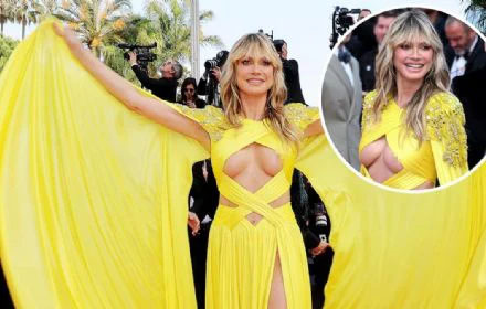 Heidi Klum shows off more than bargained in Daring Yellow Gown at Cannes Film Festival Premiere