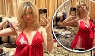 Instagram star Lottie Moss sizzles in red sheer lingerie 