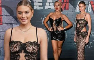 Love Island's Arabella Chi and Tallia Storm turns heads on the black carpet in VERY skimpy dresses at the Scream VI London premiere