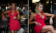 Love Island's Gabby Allen Stuns in Red Dress 