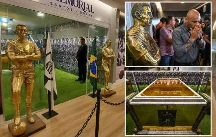 Inside Pele's tomb in world's tallest cemetery where fans can pay respects to icon who was laid to rest in gold coffin
