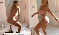 Rita looks sensational in the sheer outfit