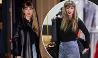 Taylor Swift Stuns in Tiny Denim Shorts and Knee-High Boots After Cheering on Travis Kelce