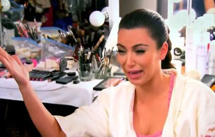 The Kim Kardashian crying face meme is a popular internet meme that features a screenshot of Kim Kardashian crying