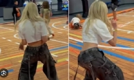 Tori Spelling's Dance at Kid's Game Sparks Controversy