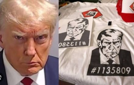  Trump Campaign Raises Funds with Merchandise Featuring Mugshot Image